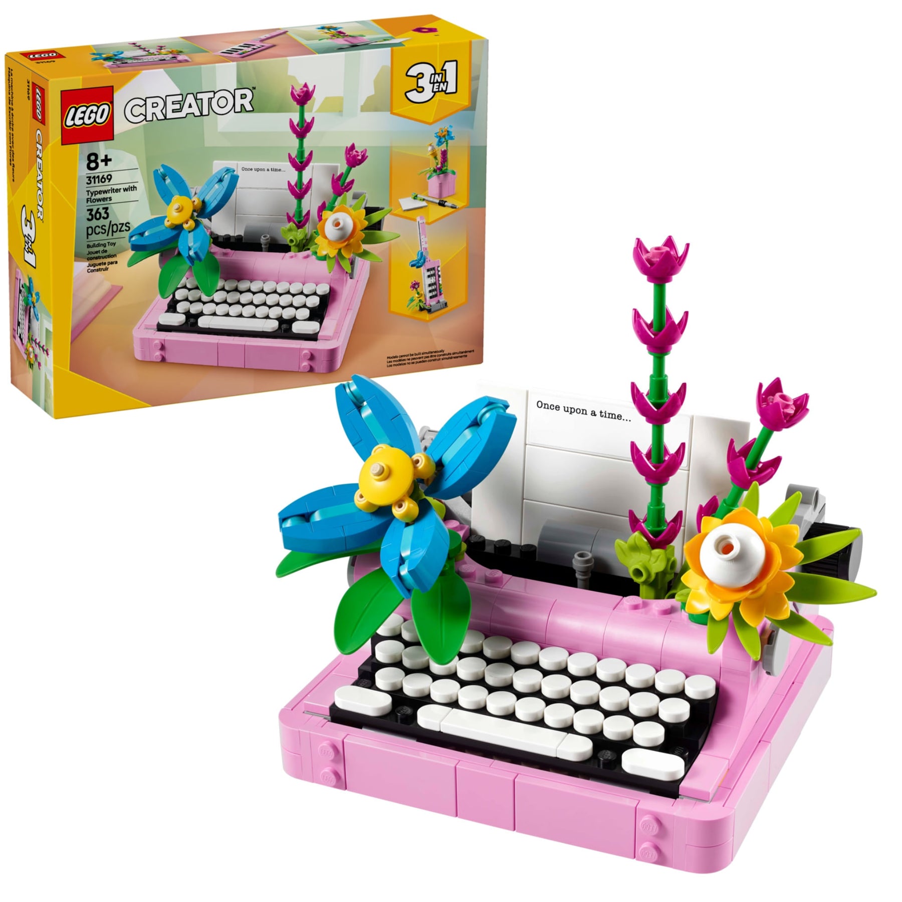 Creator 3 em 1 - Máquina de escrever com flores