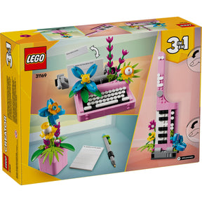 Creator 3 em 1 - Máquina de escrever com flores