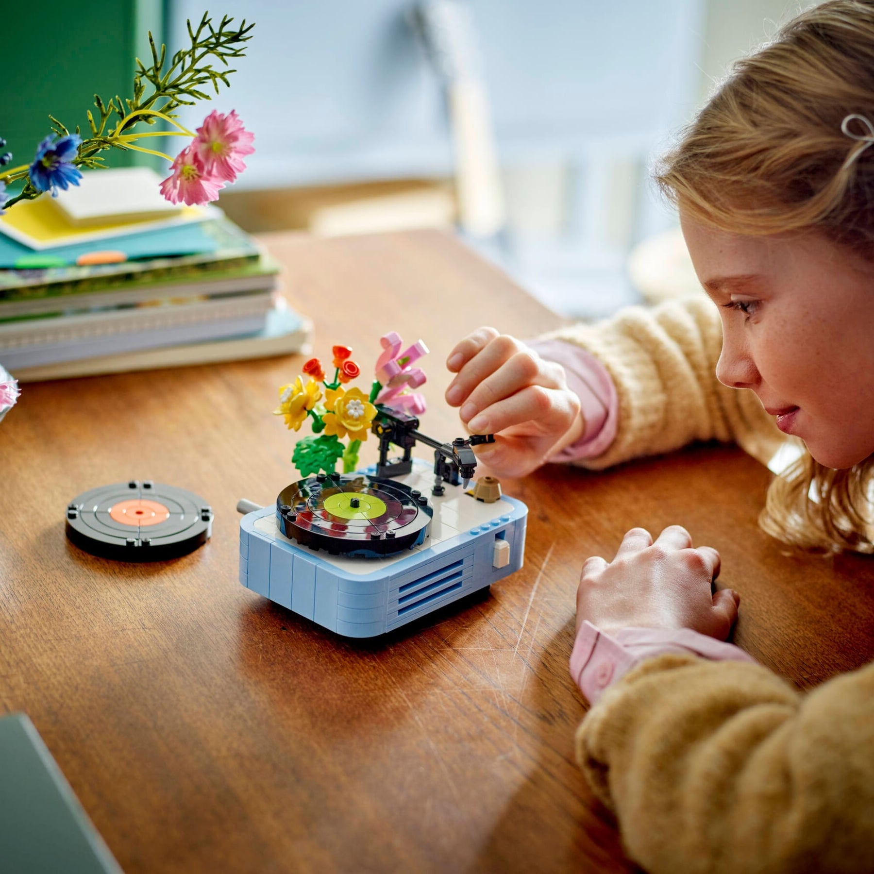 Creator 3 em 1 - Toca-discos com flores